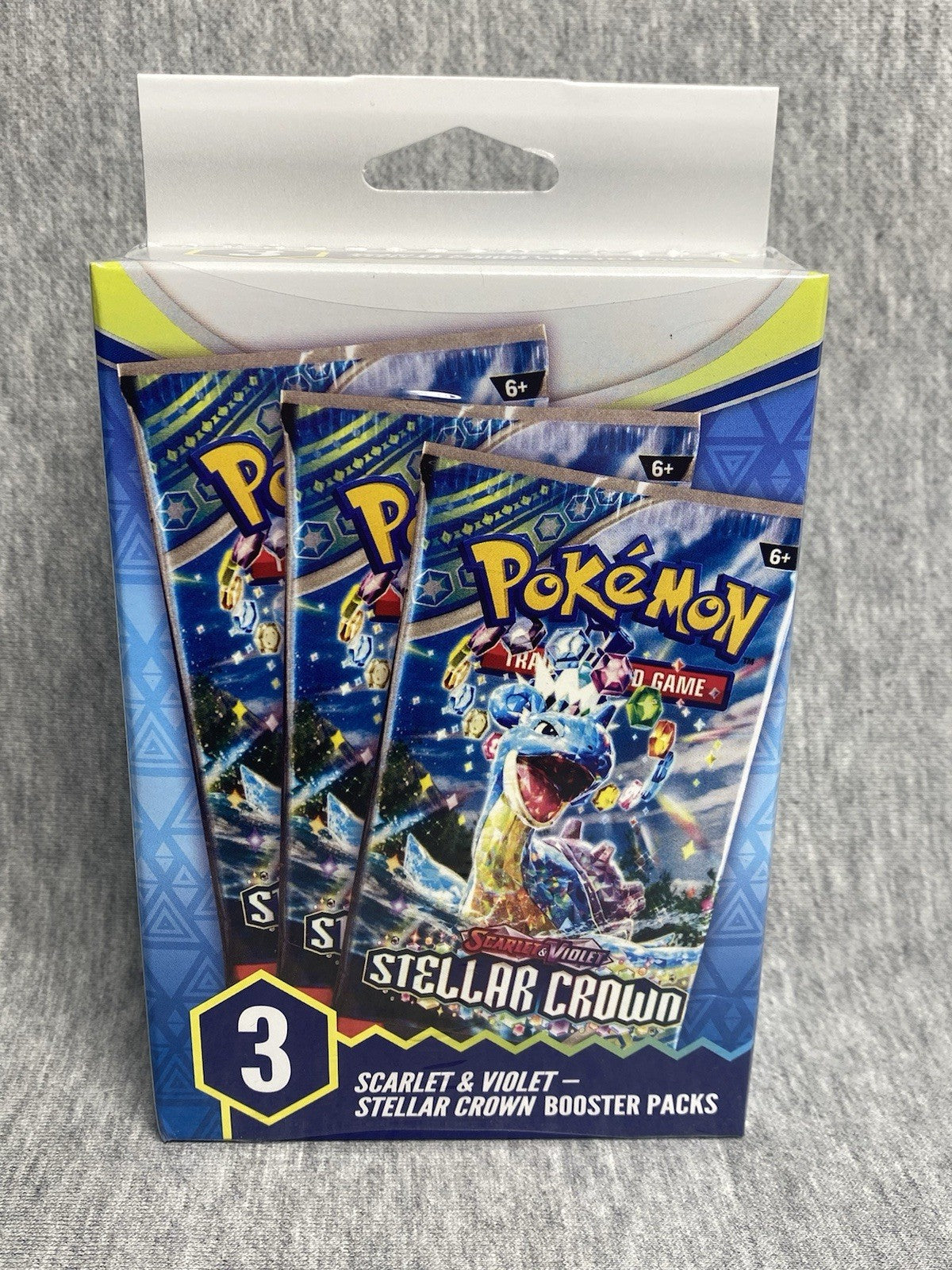 Pokemon Scarlet & Violet Stellar Crown 3 Booster Packs Box New Sealed