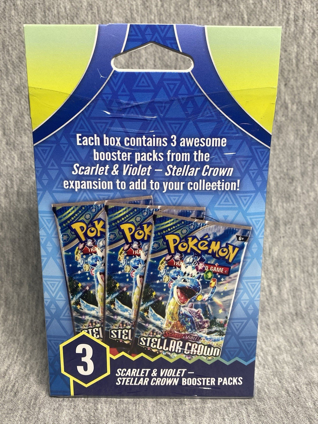 Pokemon Scarlet & Violet Stellar Crown 3 Booster Packs Box New Sealed