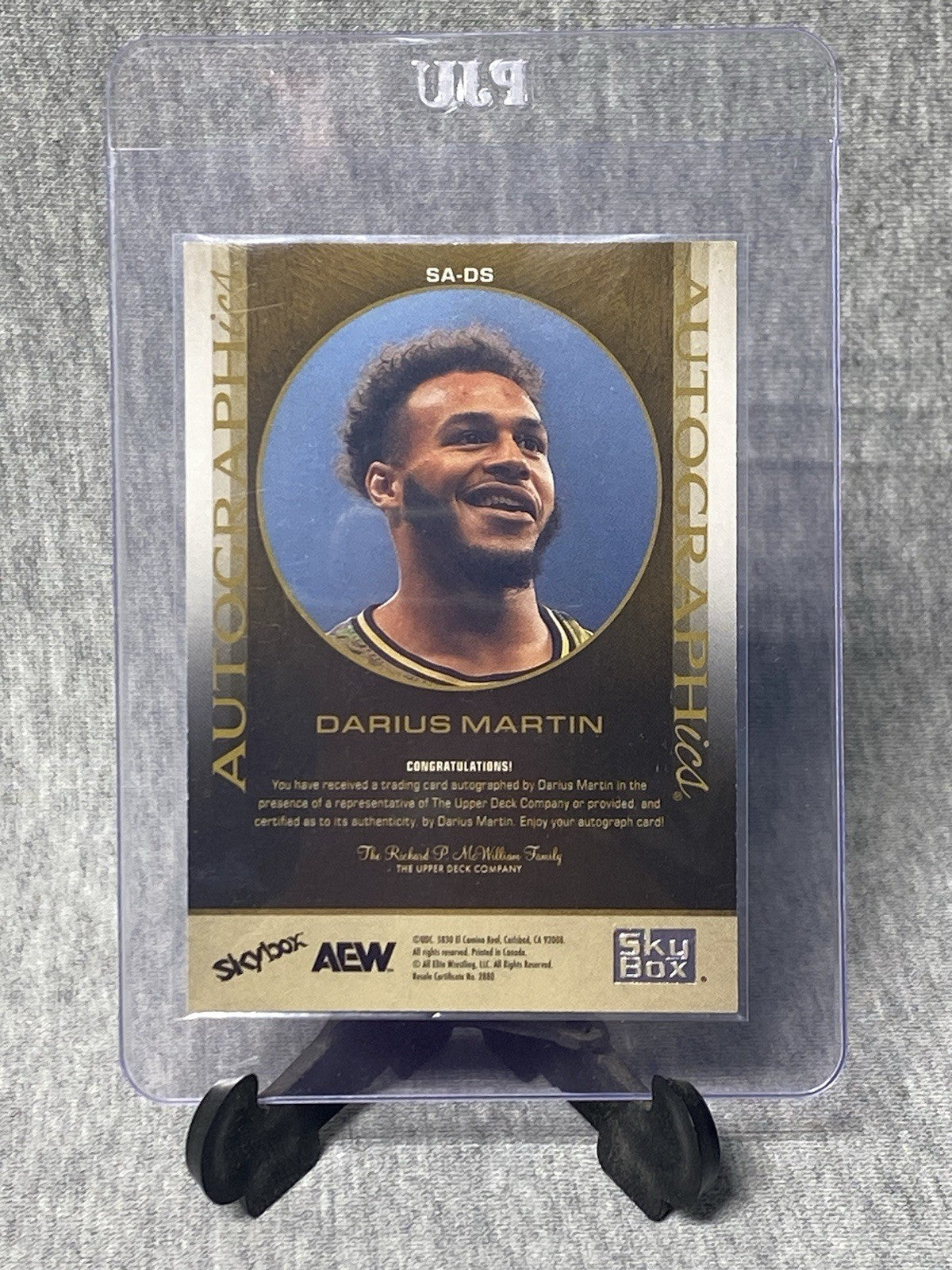 2025 DARIUS MARTIN UD SKYBOX METAL UNIVERSE AEW AUTOGRAPHICS AUTO!!